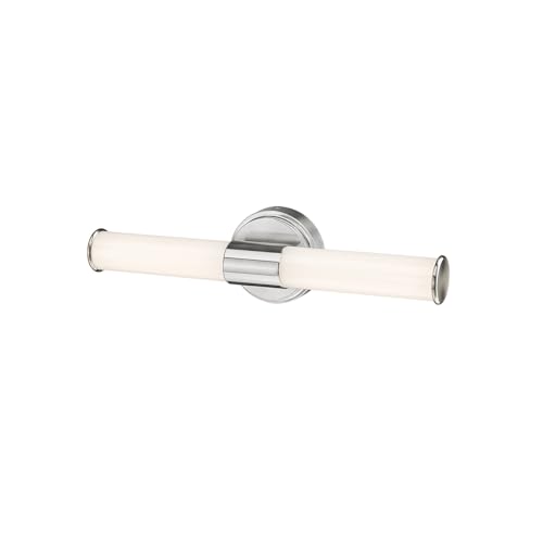 ML Lighting 2220-BN Trumann 1-Light Vanity, LED Brushed Nickel - color: Brushed Nickel, size: 18-Inch