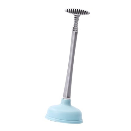 Dioche Old Fashioned Toilet Plunger Powerful Suction Toilet Plunger | Highefficiency Rubber and Plastic Suction Cup | Flushing and Unclogging Various Pipes | A Household (Blue) - color: Blue