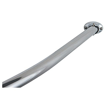 Kingston Brass CC3171 Adjustable Hotel Single Curved Shower Curtain Rod, Polished Chrome - color: Polished Chrome