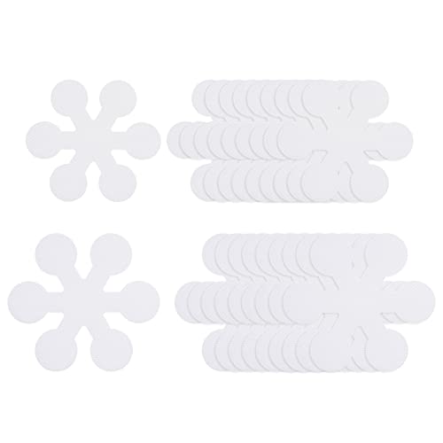 HARFINGTON 1 Set(20pcs) Non Slip Bathtub Stickers Bath Shower Floor 3.15" 3.94" Anti-Slip Sticker Tape Snowflake Style Decals for Bathroom Kitchen Bathtub Treads Stairs, Transparent - color: Transparent