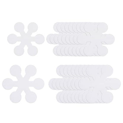 HARFINGTON 1 Set(20pcs) Non Slip Bathtub Stickers Bath Shower Floor 3.15" 3.94" Anti-Slip Sticker Tape Snowflake Style Decals for Bathroom Kitchen Bathtub Treads Stairs, Transparent - color: Transparent