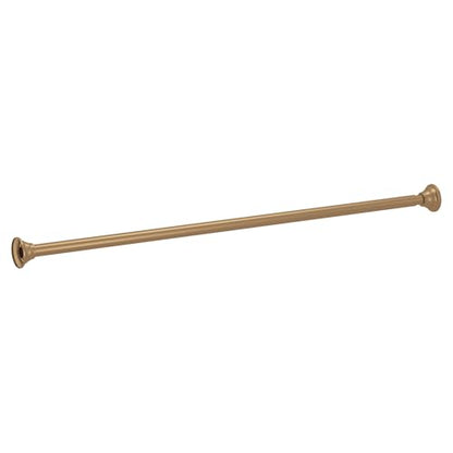Moen Bronzed Gold 44-72-Inch Adjustable Tension Mounted Straight Shower Curtain Rod for Bathroom, No Drilling Needed, TR1000BZG - color: Bronzed Gold