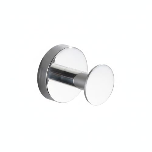 Wall Hook Stainless Steel Adhesive Mount for Bathroom Tile and Glass, Drill-Free Holder for Wet Towels and Robes (1 Piece) - size: 1.93 x 1.97 x 1.38 in