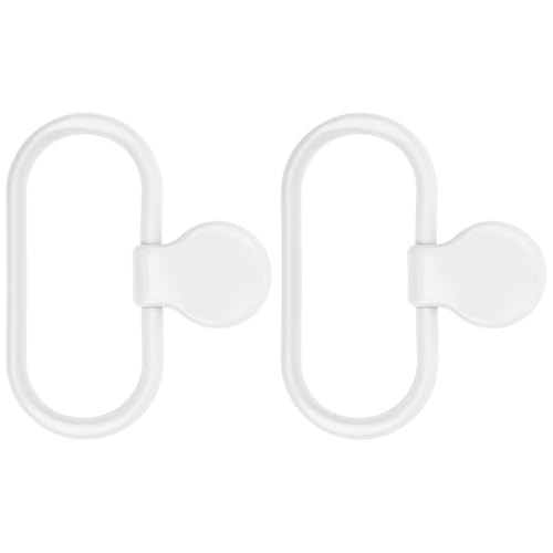 Beavorty 2pcs Adhesive Hand Towel Ring Bathroom Wall-Mounted Towel Holder No Drilling Required for Bathroom and Toilet
