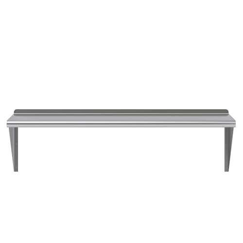 AmGood 48" Long X 18" Deep Stainless Steel Wall Shelf | NSF Certified | Appliance & Equipment Metal Shelving | Kitchen, Restaurant, Garage, Laundry, Utility Room - size: 48" Long X 18" Deep