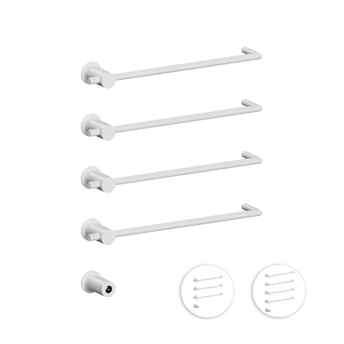 Z&Zhanle Electric Towel Warmer Rack, 4-Bar Wall Mount, Hidden Style, One-Touch Start, (4-Bar High-Gloss White) - color: 4-bar High-gloss White