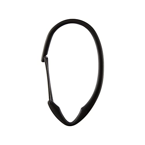 Shower Hooks - Shower Curtain Rings for Bathroom - Rust Proof Shower Curtain Hooks for Shower Curtain or Liner - Set of 12, Matte Black - color: Black