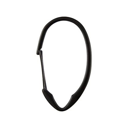 Shower Hooks - Shower Curtain Rings for Bathroom - Rust Proof Shower Curtain Hooks for Shower Curtain or Liner - Set of 12, Matte Black - color: Black