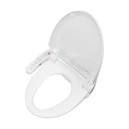 Electric Bidet Toilet Seat, Smart Heated Toilet Seat with Remote Control, Round Bidet Seat with Warm Water, Dryer, Turbo Wash, Feminine Washing, Night Light, Bidet Attachment for Toilet