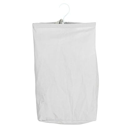 Household Essentials Door Hanging Laundry Bag, Washable Canvas Bag with Loop Handle, Holds Two Loads of Laundry, Great for Dorms and Small Spaces, Grey - color: Grey