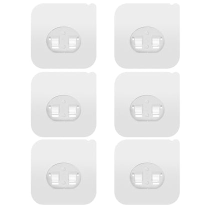 6 Pack Shower Caddy Adhesive Replacement, Bathroom Adhesive Hooks | No Drilling, Waterproof, Strong Transparent Hook for Shower Caddy Shelves and Kitchen Racks (Single*6pcs) - color: 6 Single