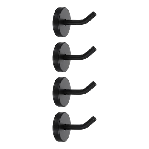 uxcell 4Pcs 2 Inch Coat Hooks, Stainless Steel Long Nose Wall Mount Hook, Robe Towel Hangers with Screws for Livingroom Bathroom Closets and Wardrobe, Black - color: Black, size: 2 Inch