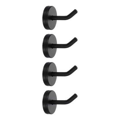 uxcell 4Pcs 2 Inch Coat Hooks, Stainless Steel Long Nose Wall Mount Hook, Robe Towel Hangers with Screws for Livingroom Bathroom Closets and Wardrobe, Black - color: Black, size: 2 Inch