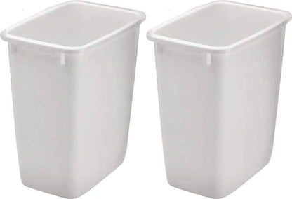Rubbermaid 2806TP-WHT 36QT Open Wastebasket, White (Pack of 2)