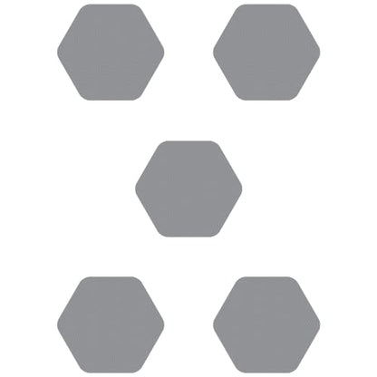 Kahuna Grip Bathtub Bath and Shower 5¼" Hexagon Non-Slip Traction Treads (Gray) - color: Gray