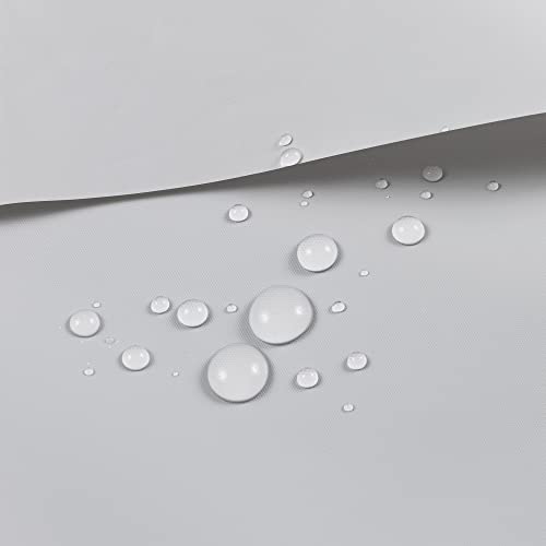 Barossa Design Shower Curtain Liner Standard Size, Silver Gray | Premium PEVA, BPA & PVC Free, No Chemical Smell, Metal Grommets, Lightweight Shower Curtain with 3 Magnets for Bathroom - color: Gray Silver, size: 72"W x 72"L (Pack of 1)