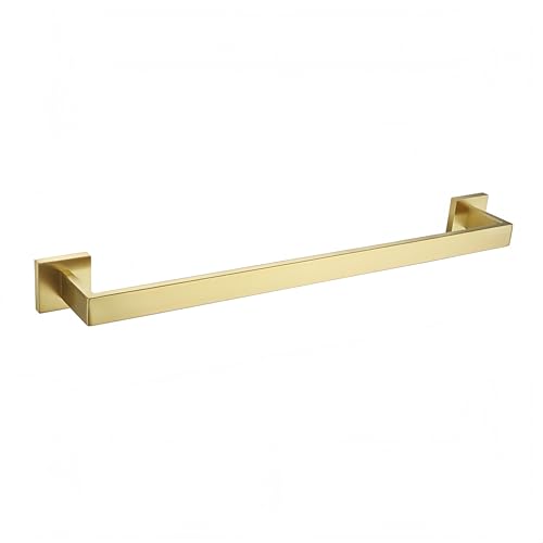 SEIDO 24 Inch Brushed Gold Towel Bar, Heavy Duty & Rust-Proof 304 Stainless Steel Bath Towel Holder, Modern Square Wall Mounted Towel Rack for Bathroom, Kitchen, RV - color: Brushed Gold, size: 24 Inch