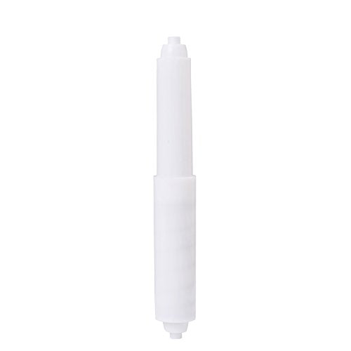 LazyMe 8 Pcs Toilet Paper Holder Roller 6" Plastic Spring Replacement Rod | Universal Toilet Paper Roller Rod, White Plastic Spring Loaded Rod for Bathroom Home