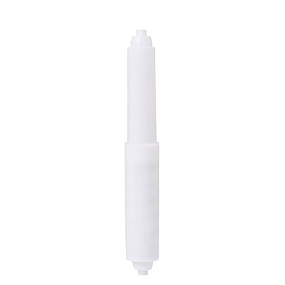 LazyMe 8 Pcs Toilet Paper Holder Roller 6" Plastic Spring Replacement Rod | Universal Toilet Paper Roller Rod, White Plastic Spring Loaded Rod for Bathroom Home