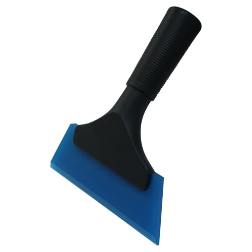Hordion 2Pcs Small Squeegee 5" Rubber Blade Window Tint Squeegee Blue | Mini Wiper for Car Windshield Mirror Shower Auto Cleaning - color: Blue