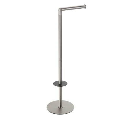 Toilet Paper Holder Stand Freestanding, Heavy Duty Bathroom Tissue Holder Brushed Nickel - color: Brushed Nickel
