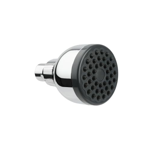 Aquabliss TurboSpa High-Pressure Shower Head - Chrome | 3-inch high-pressure shower head with 42-nozzle wide spray and flow restrictor. Twist-on install, no tools needed.