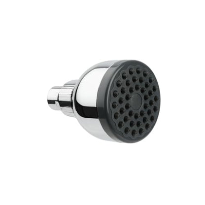 Aquabliss TurboSpa High-Pressure Shower Head - Chrome | 3-inch high-pressure shower head with 42-nozzle wide spray and flow restrictor. Twist-on install, no tools needed.