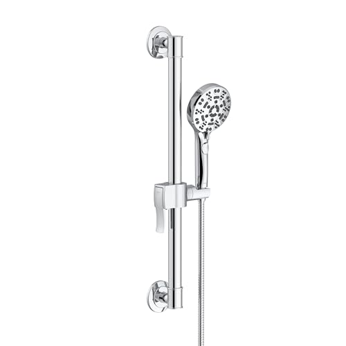 Gerber SteadyStyle 8-Spray Round Wall Bar Shower Kit with Hand Shower - color: Chrome