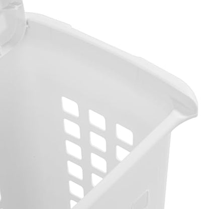 Sterilite Rectangular LiftTop Plastic Laundry Hamper, White, 4 Pack | Stackable Plastic Storage Baskets and Containers for Organizing Clothes, Fabrics, Bedding, and Linen - size: 4 Pack