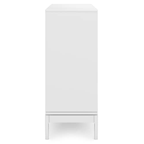 SIMPLIHOME Lowry 39" Acacia Wood Cabinet in Distressed Golden Wheat - color: White, size: 48 inch