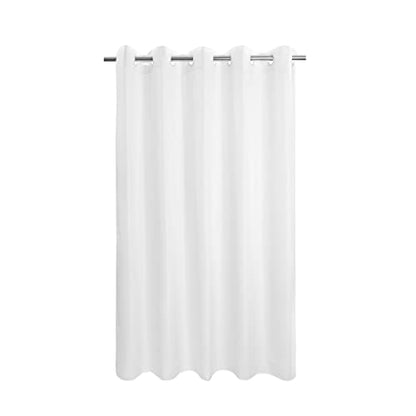 River Dream No Hook Long Shower Curtain or Liner Soft Microfiber - 78" Length Fabric Shower Curtain Liner Set, Machine Washable & Water Repellent, White, 71x80 - color: White, size: 71"W x 80"L (Pack of 1)