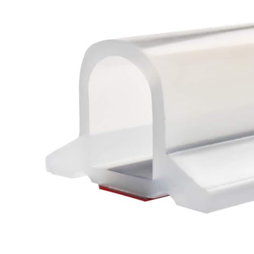 Duzzy 39 Inch Collapsible Shower Threshold Water Dam, Silicone Shower Water Stopper Barrier, Ideal for Wheelchair Accessible, Suitable for Accessibility ADA Handicap Showers Bathroom - color: Clear, size: 39 Inch