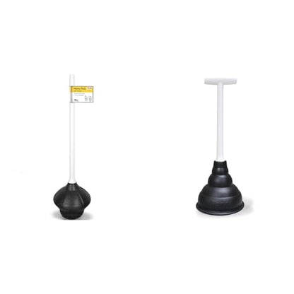 Korky Toilet Plunger and Beehive Mini Sink and Drain Plunger Kit – Works in Bathrooms, Kitchens, Toilets, Baths, and Showers
