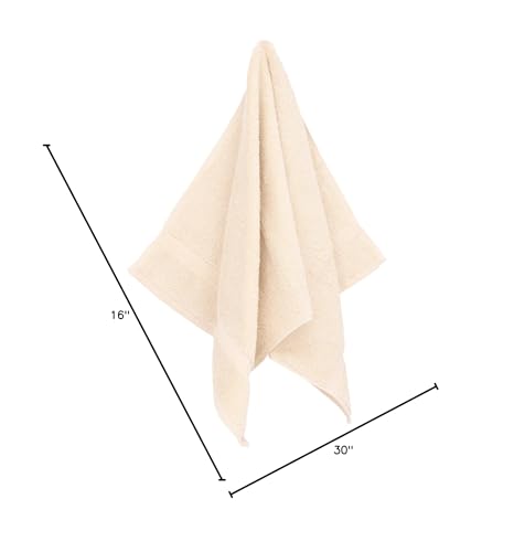 Luxury Hotel & Spa Ultra Soft Hand Towels 100% Turkish Cotton - Beige - Set of 4 - color: Beige, size: Hand Towel - Set of 4