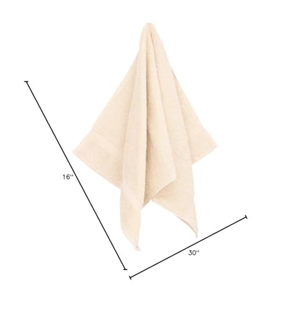 Luxury Hotel & Spa Ultra Soft Hand Towels 100% Turkish Cotton - Beige - Set of 4 - color: Beige, size: Hand Towel - Set of 4