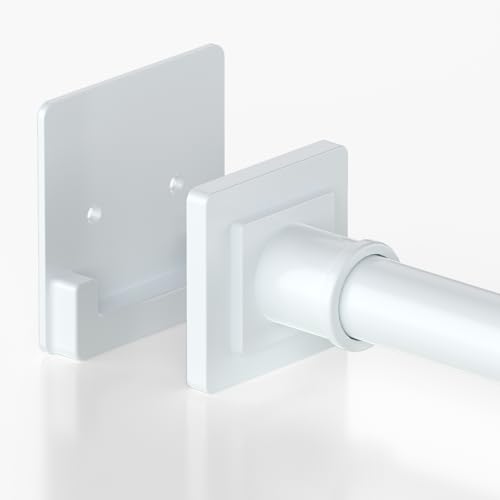 UIOSANRT White Shower Curtain Rod 31-79 inches, Stainless Steel Shower Rod & Tension Rod, Adjustable Tension Shower Curtain Rod for Bathroom, Windows, Closet - color: White, size: 31"-79"