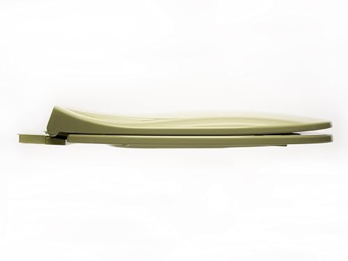 2Q1E6-58 Builder Grade Slow Close Plastic Toilet Seat with Vari Adjust Lok-Down R'N'C Hinge and Quik-Lok Mounting Hardware, Elongated, Avocado - color: Avocado, style: Elongated