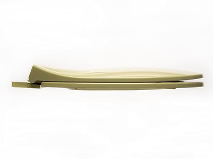 2Q1E6-58 Builder Grade Slow Close Plastic Toilet Seat with Vari Adjust Lok-Down R'N'C Hinge and Quik-Lok Mounting Hardware, Elongated, Avocado - color: Avocado, style: Elongated