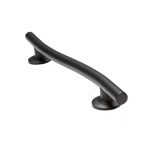 Seachrome 24'' Designer Wave Shaped Shower Grab Bar, Matte Black (GW-3524-QCR-MB) - color: Matte Black, size: 24