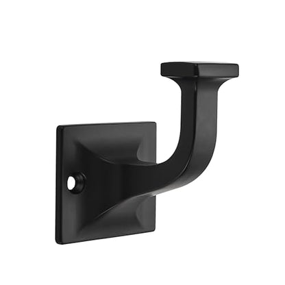 CHIVS Heavy Duty Sold Zinc Towel Hooks, Wall Mounted Square Robe Hooks for Bathroom, Kitchen, Bedroom, Hotel ，Matte Black Wall Hook 5 Pack - color: Matte Black