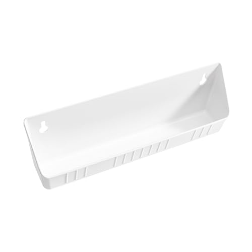Rev-A-Shelf 11" Tip-Out Plastic Sink Trays for Kitchen and Bathroom Base Cabinet, Pack of 2 Pullout Vanity Shelf Home Organizer, White, 6572-11-11-52 - size: 11" x 2.1" x 3.8"