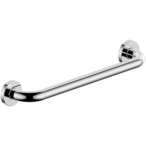 16 Inch Grab Bar 304 Stainless Steel Anti-Slip Bathroom Safety Handrail Wall Mount Assist Grip for Elderly Handicap Bathtub Shower Toilet,GB-4023-CP, Polished Chrome - color: Polished Chrome