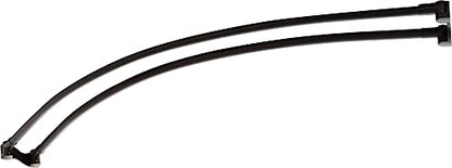 Signature Hardware 466779 60" Curved Brass Shower Rod - color: Matte Black