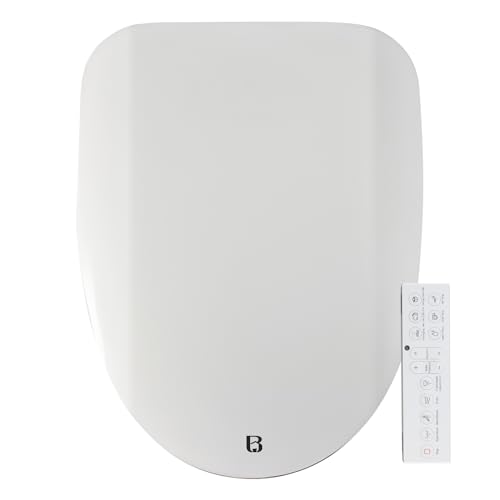 FN3 Smart Toilet Seat, Elongated Toilet Seat Slow Close, Electric Heated Bidet with Pre-Wet, Bidet Attachment for Toilet Warm Water, Air Dryer, Remote Control