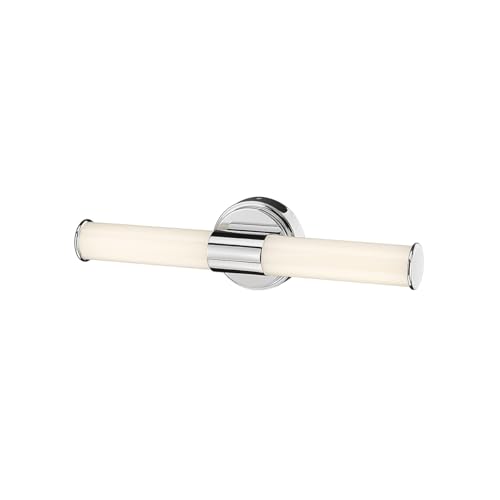 ML Lighting 2220-CH Trumann 1-Light Vanity, LED Polished Chrome - color: Polished Chrome, size: 18-Inch