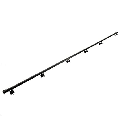 Urban Contemporary Aluminum Complete Handrail Grab Bar Set, Brackets Included, Powder Coated Finish (Black, 17 Foot Handrail) - color: Black, size: 17 Foot Handrail