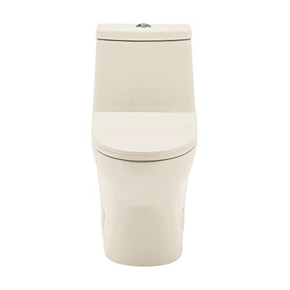 Ivy One Piece Toilet Dual Vortex Flush 1.1/1.6 gpf in Bisque - color: Glossy Bisque, size: 12" Rough-in