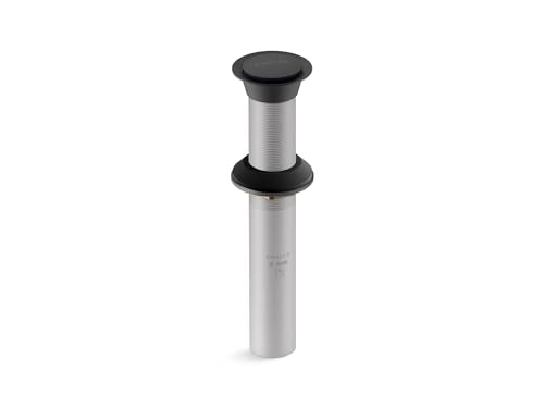 KOHLER K-33151-BL Bathroom Sink Clicker Drain w/o Overflow, Premium Metal, Corrosion Resistant, Matte Black - color: Matte Black