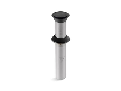 KOHLER K-33151-BL Bathroom Sink Clicker Drain w/o Overflow, Premium Metal, Corrosion Resistant, Matte Black - color: Matte Black