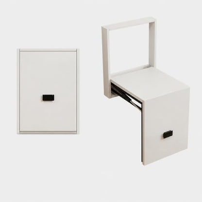 Wall Mounted Folding Stool, Solid Wood Foldable Shoe Bench with Spring Hinge, Space Saving Wall Seat for Entryway, Bedroom and Hallway - color: A